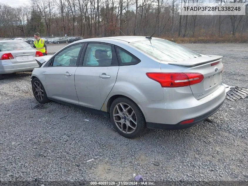 2015 Ford Focus Se VIN: 1FADP3F28FL338248 Lot: 40897328