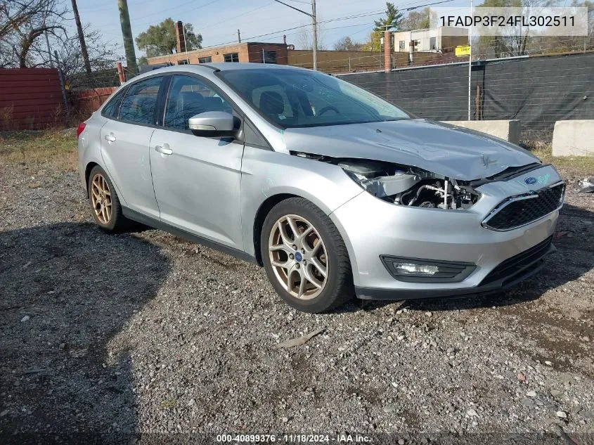 2015 Ford Focus Se VIN: 1FADP3F24FL302511 Lot: 40899376