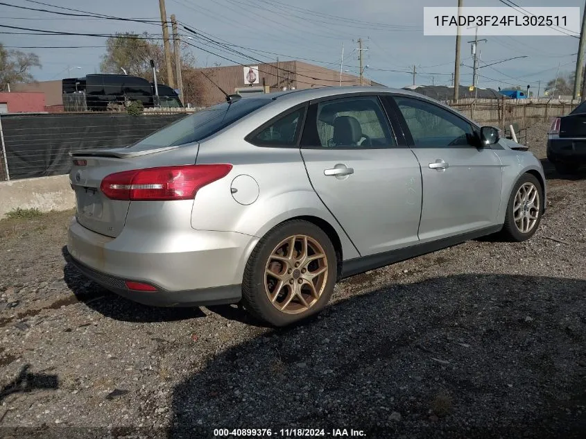 2015 Ford Focus Se VIN: 1FADP3F24FL302511 Lot: 40899376