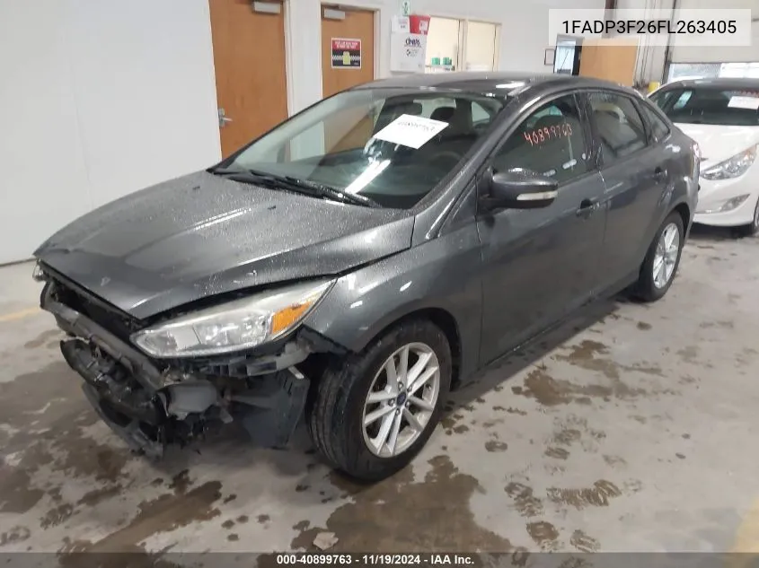 2015 Ford Focus Se VIN: 1FADP3F26FL263405 Lot: 40899763