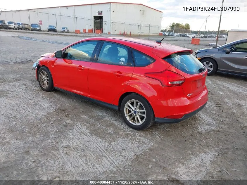 2015 Ford Focus Se VIN: 1FADP3K24FL307990 Lot: 40904437