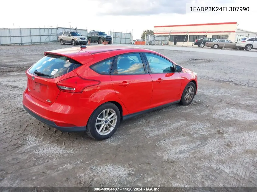 2015 Ford Focus Se VIN: 1FADP3K24FL307990 Lot: 40904437