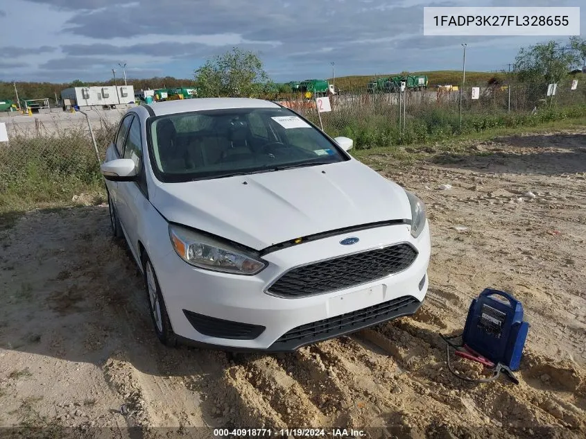 2015 Ford Focus Se VIN: 1FADP3K27FL328655 Lot: 40918771