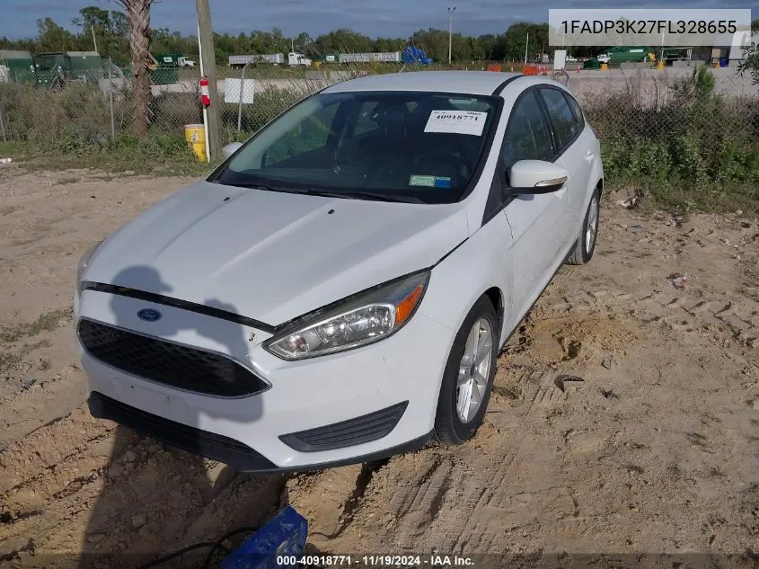 2015 Ford Focus Se VIN: 1FADP3K27FL328655 Lot: 40918771