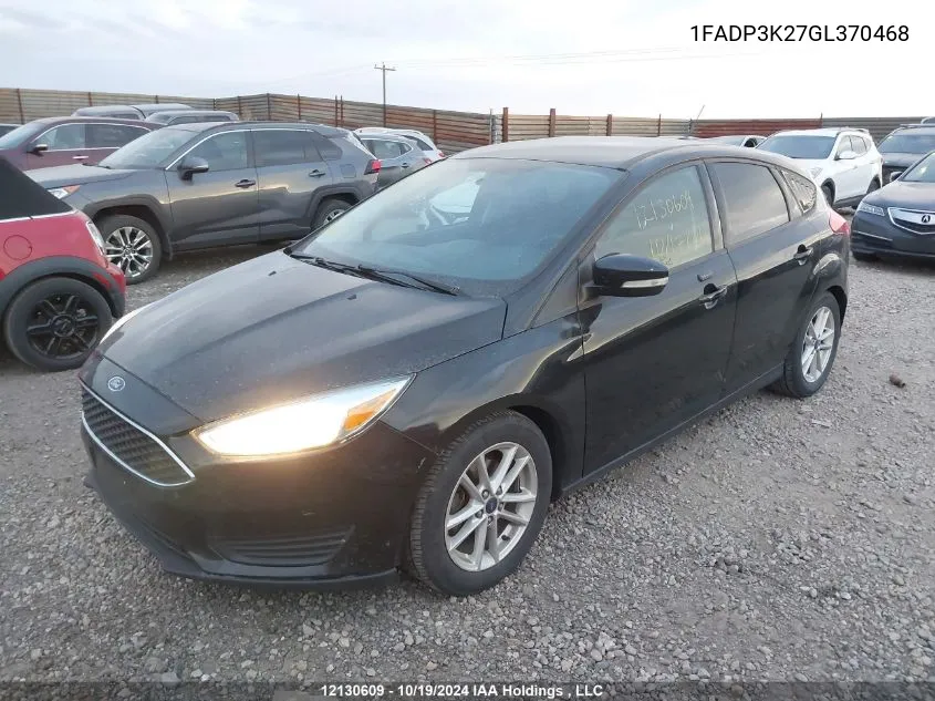 2016 Ford Focus Se VIN: 1FADP3K27GL370468 Lot: 12130609