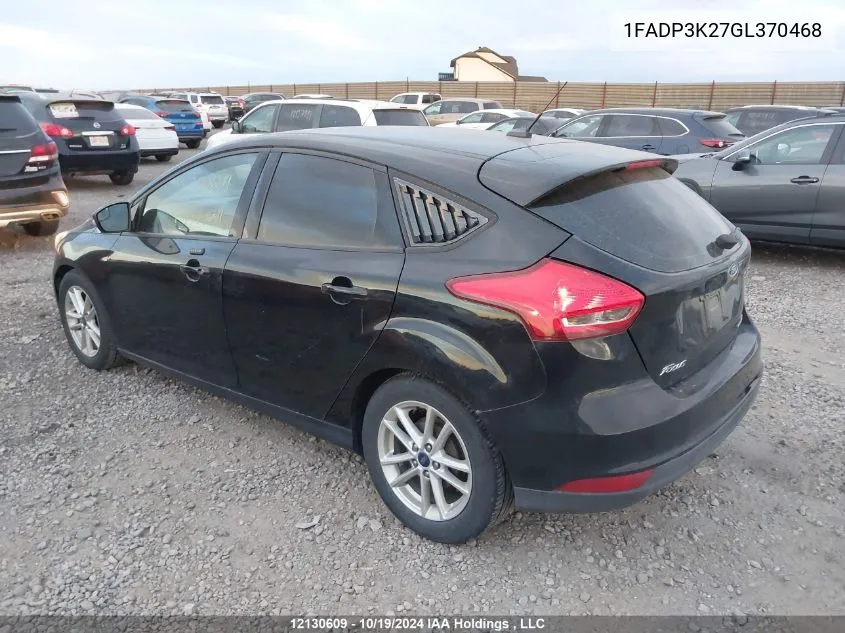 2016 Ford Focus Se VIN: 1FADP3K27GL370468 Lot: 12130609