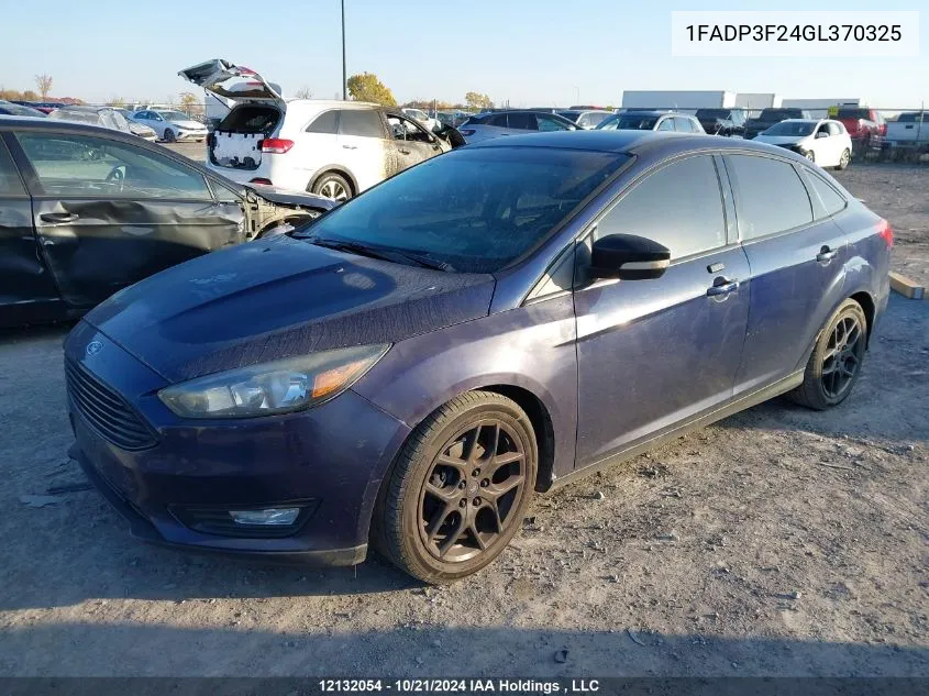 2016 Ford Focus Se VIN: 1FADP3F24GL370325 Lot: 12132054