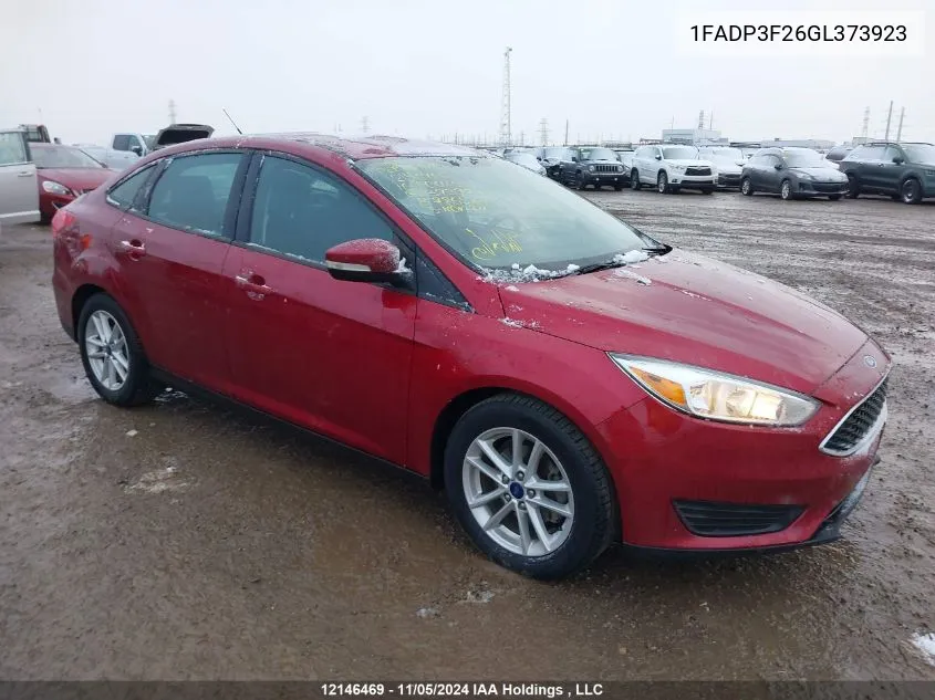 2016 Ford Focus Se VIN: 1FADP3F26GL373923 Lot: 12146469