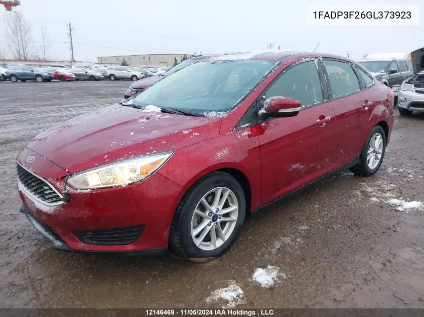 2016 Ford Focus Se VIN: 1FADP3F26GL373923 Lot: 12146469