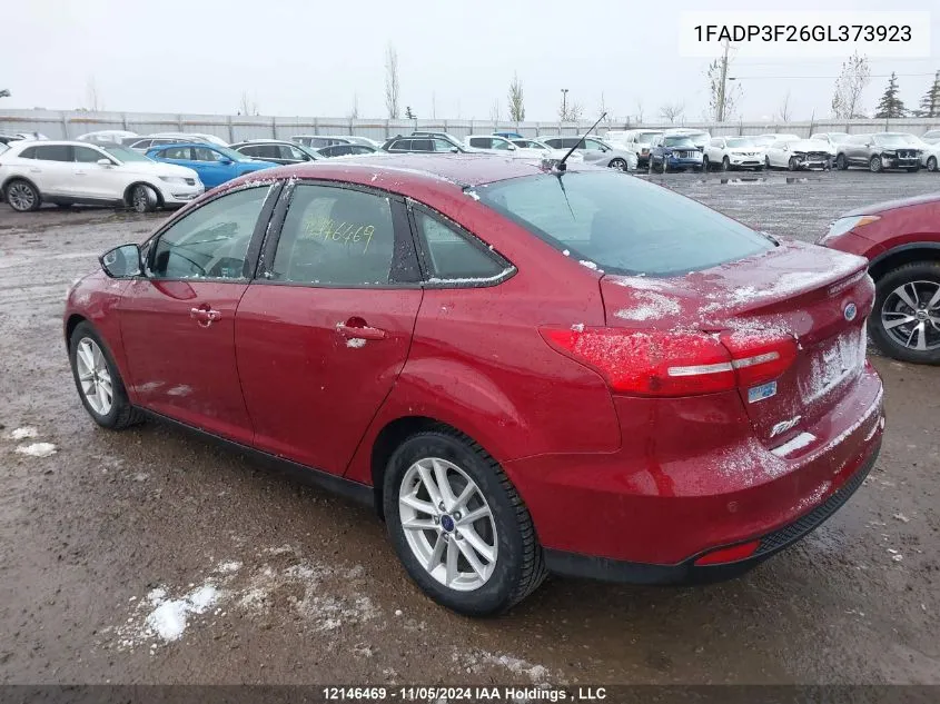 2016 Ford Focus Se VIN: 1FADP3F26GL373923 Lot: 12146469