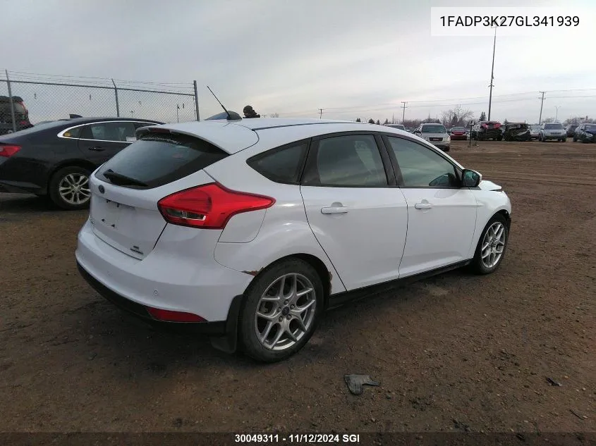 2016 Ford Focus Se VIN: 1FADP3K27GL341939 Lot: 30049311