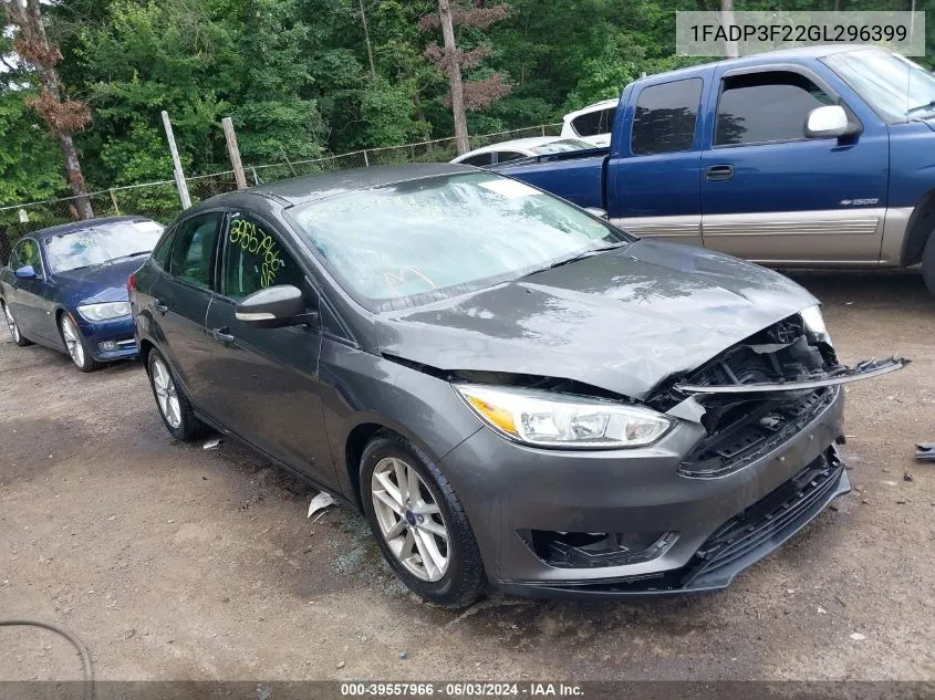 2016 Ford Focus Se VIN: 1FADP3F22GL296399 Lot: 39557966