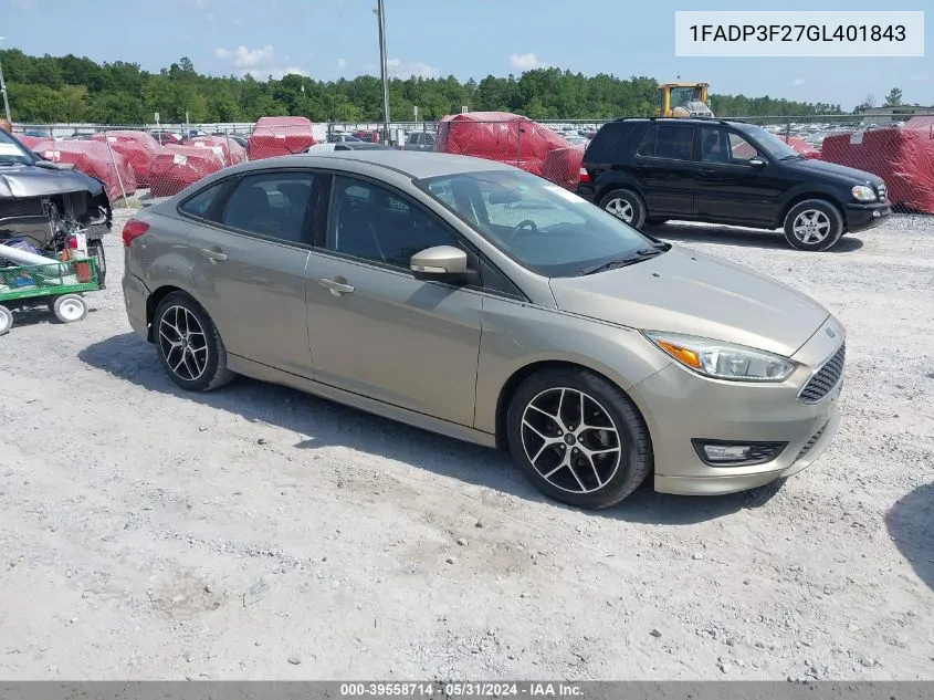 1FADP3F27GL401843 2016 Ford Focus Se