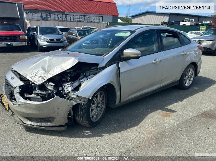 2016 Ford Focus Se VIN: 1FADP3K25GL256114 Lot: 39636069