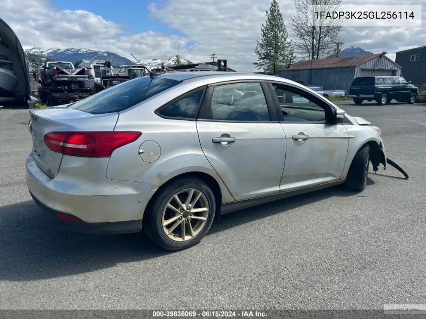 2016 Ford Focus Se VIN: 1FADP3K25GL256114 Lot: 39636069