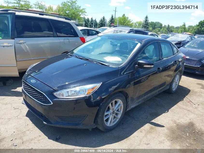 1FADP3F23GL394714 2016 Ford Focus Se