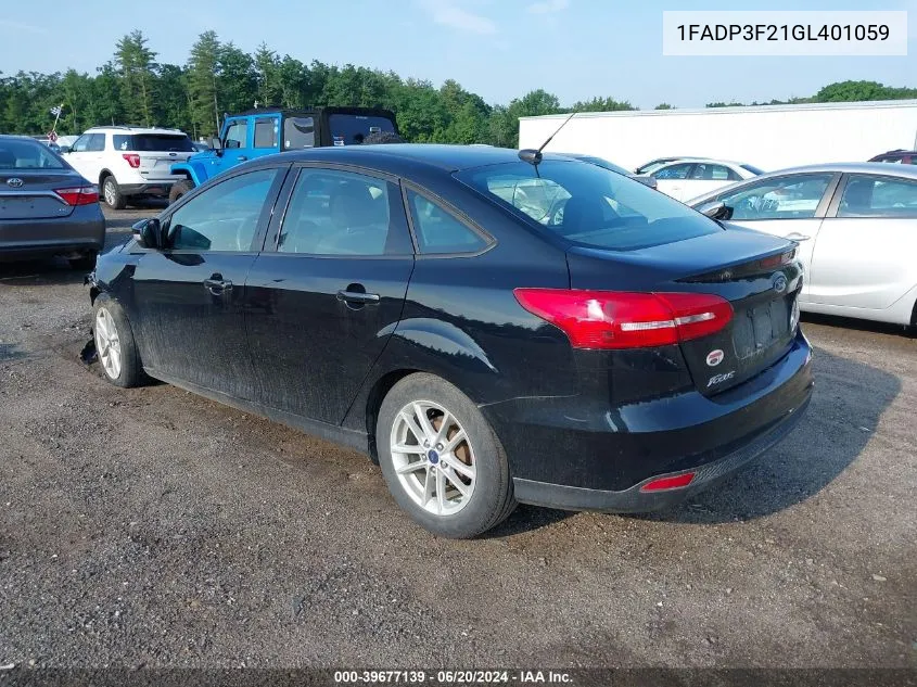 1FADP3F21GL401059 2016 Ford Focus Se