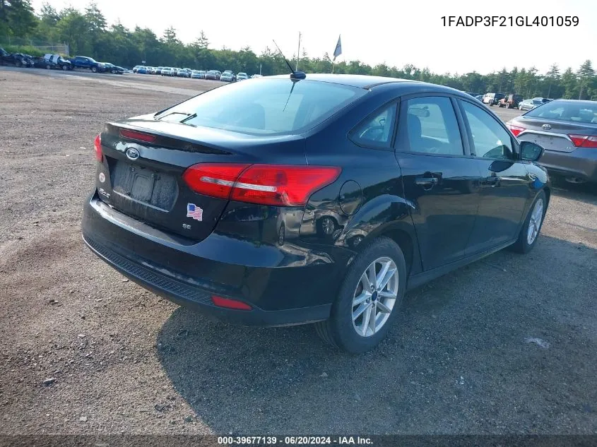 1FADP3F21GL401059 2016 Ford Focus Se