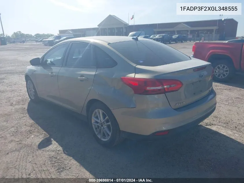 1FADP3F2XGL348555 2016 Ford Focus Se