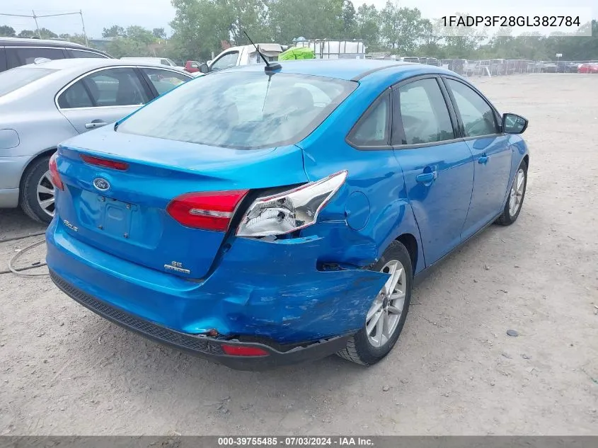 1FADP3F28GL382784 2016 Ford Focus Se