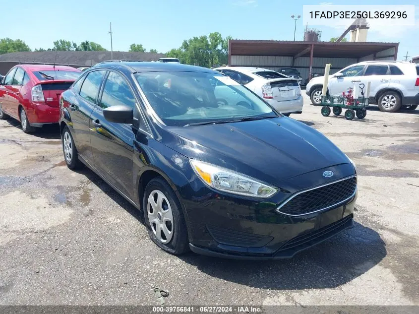 2016 Ford Focus S VIN: 1FADP3E25GL369296 Lot: 39756841