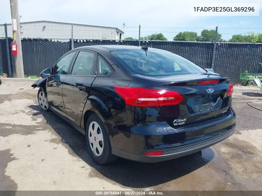 2016 Ford Focus S VIN: 1FADP3E25GL369296 Lot: 39756841