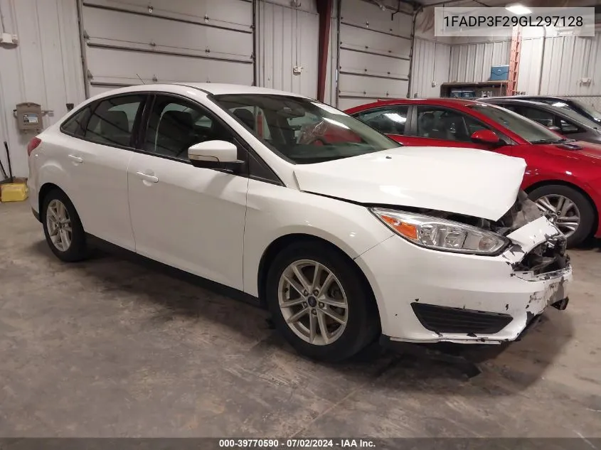 2016 Ford Focus Se VIN: 1FADP3F29GL297128 Lot: 39770590