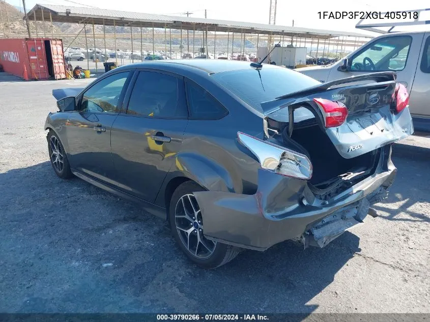 1FADP3F2XGL405918 2016 Ford Focus Se