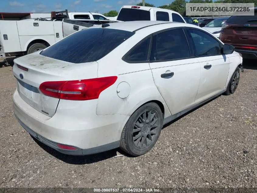 1FADP3E26GL372286 2016 Ford Focus S