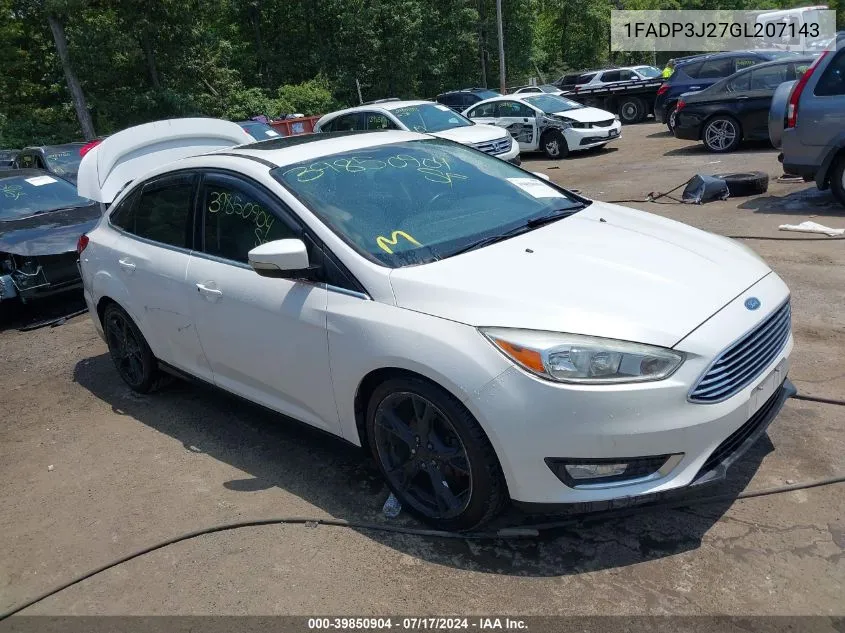 2016 Ford Focus Titanium VIN: 1FADP3J27GL207143 Lot: 39850904