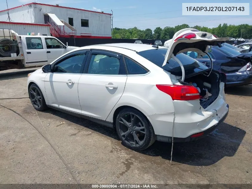 2016 Ford Focus Titanium VIN: 1FADP3J27GL207143 Lot: 39850904