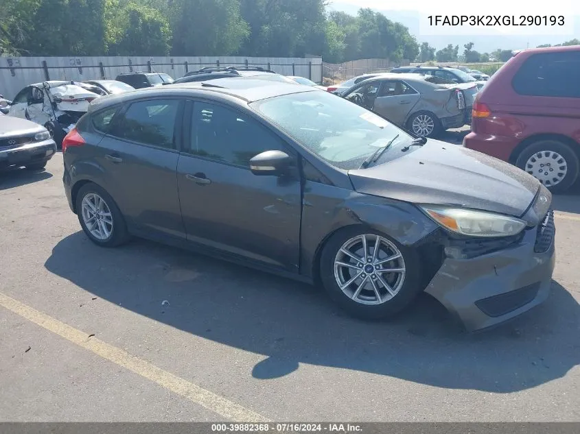 1FADP3K2XGL290193 2016 Ford Focus Se