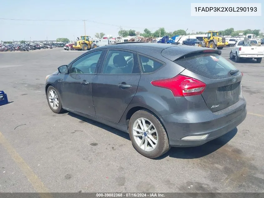 1FADP3K2XGL290193 2016 Ford Focus Se