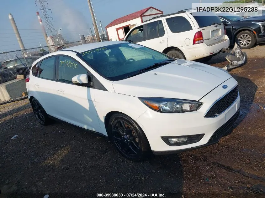 2016 Ford Focus Se VIN: 1FADP3K22GL295288 Lot: 39938030