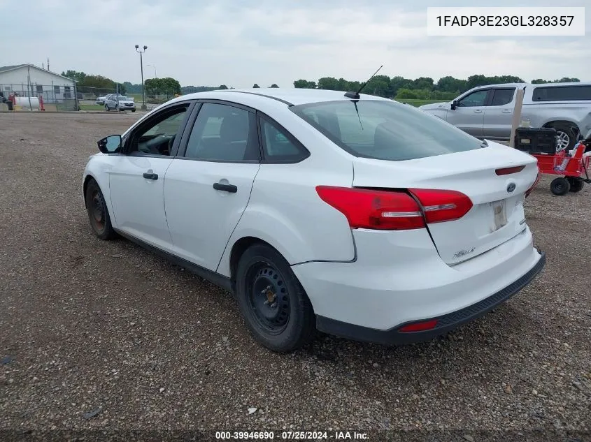 1FADP3E23GL328357 2016 Ford Focus S