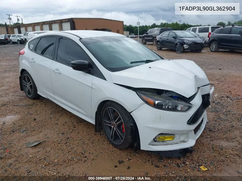 2016 Ford Focus St VIN: 1FADP3L90GL362904 Lot: 39948007