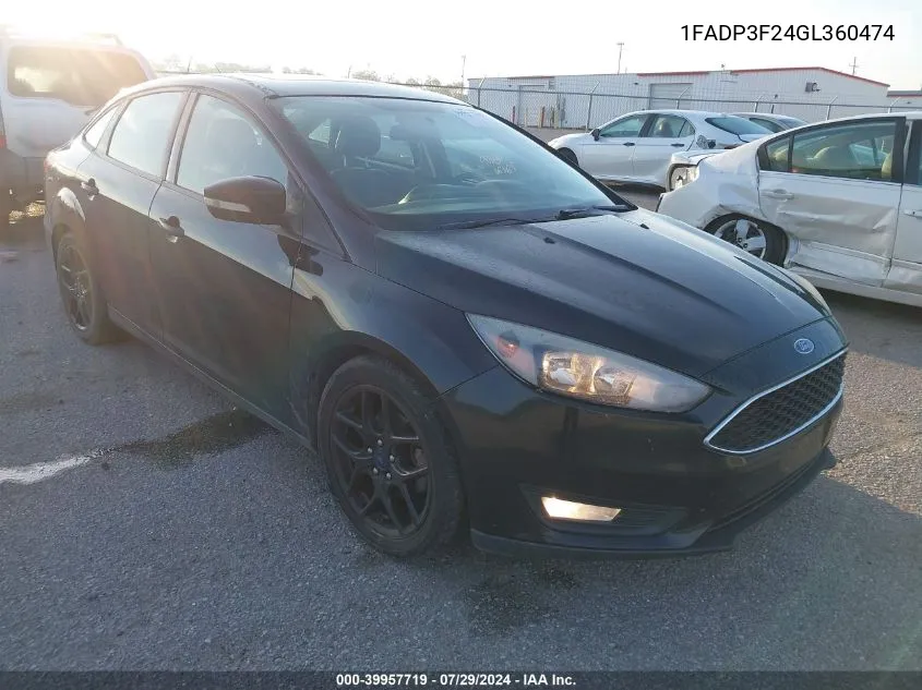 1FADP3F24GL360474 2016 Ford Focus Se