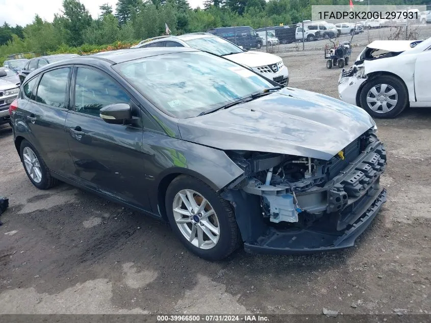 2016 Ford Focus Se VIN: 1FADP3K20GL297931 Lot: 39966500