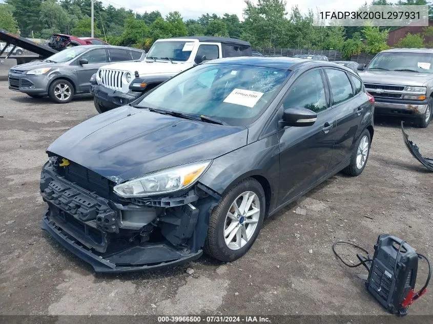 2016 Ford Focus Se VIN: 1FADP3K20GL297931 Lot: 39966500