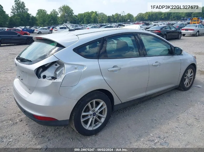 2016 Ford Focus Se VIN: 1FADP3K22GL327673 Lot: 39970247