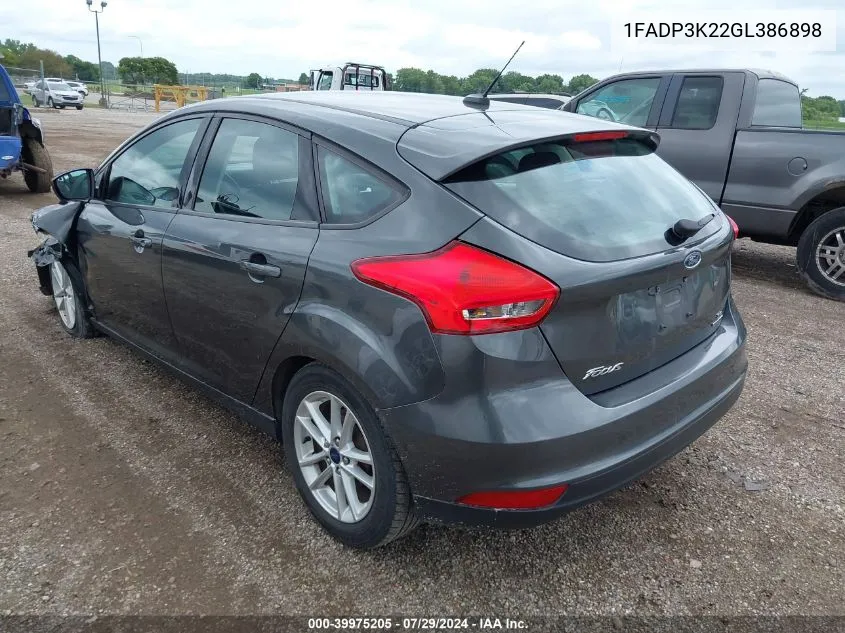 1FADP3K22GL386898 2016 Ford Focus Se