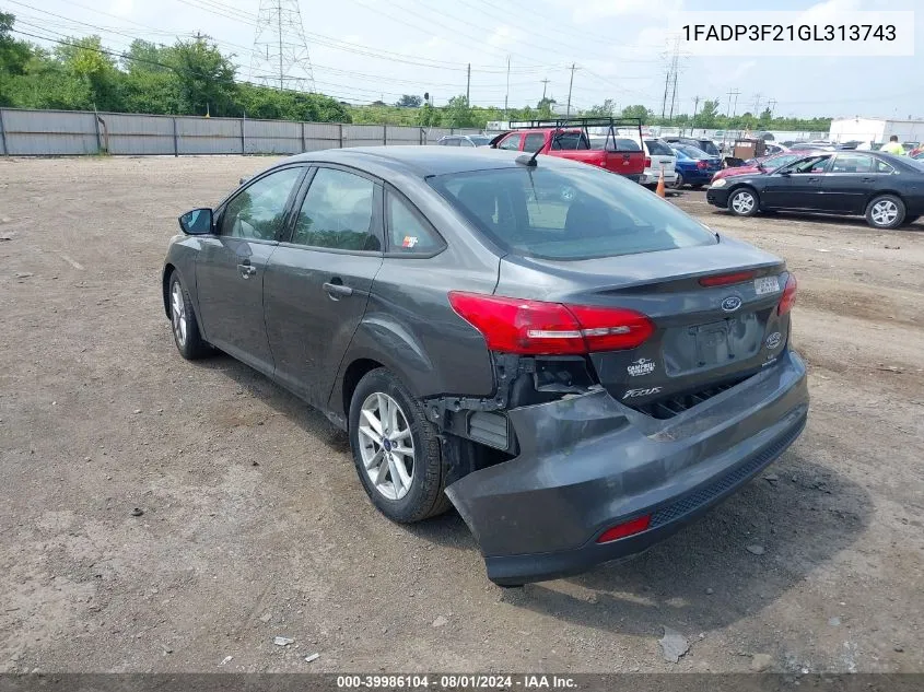 1FADP3F21GL313743 2016 Ford Focus Se