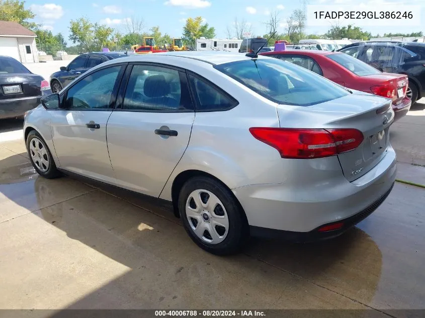 1FADP3E29GL386246 2016 Ford Focus S