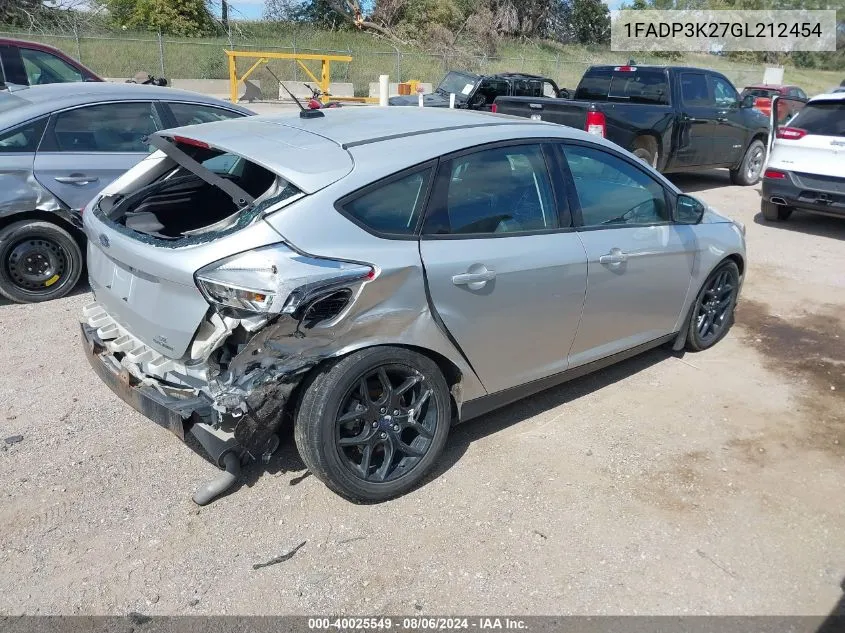 2016 Ford Focus Se VIN: 1FADP3K27GL212454 Lot: 40025549