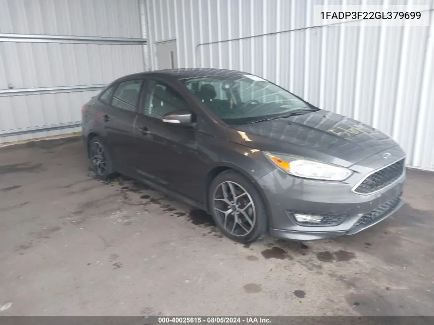 1FADP3F22GL379699 2016 Ford Focus Se