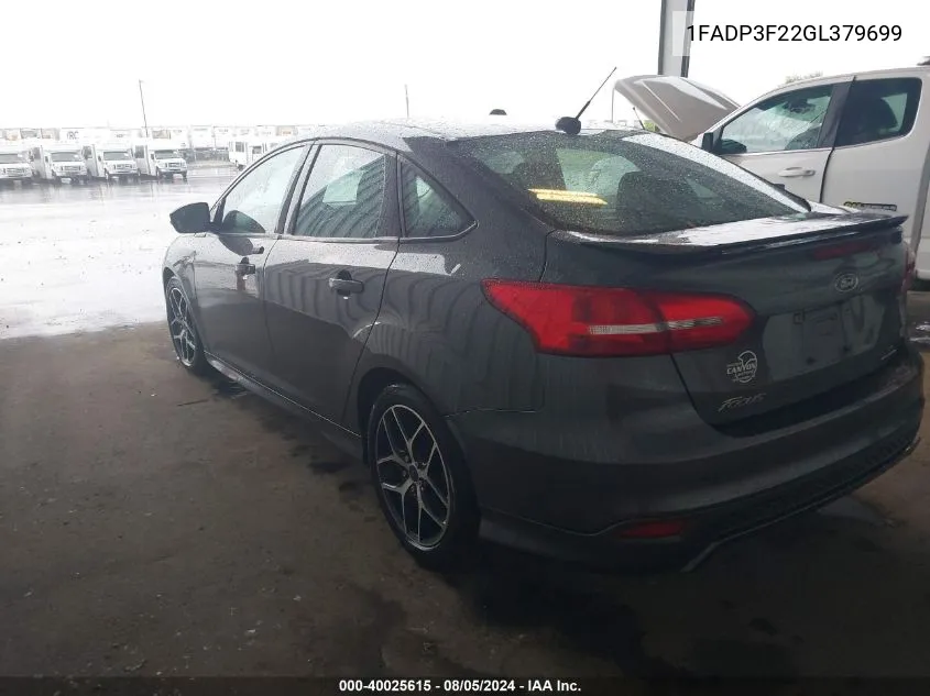 1FADP3F22GL379699 2016 Ford Focus Se