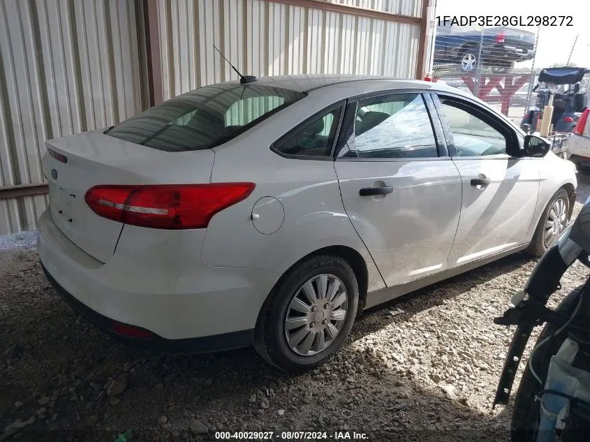 1FADP3E28GL298272 2016 Ford Focus S