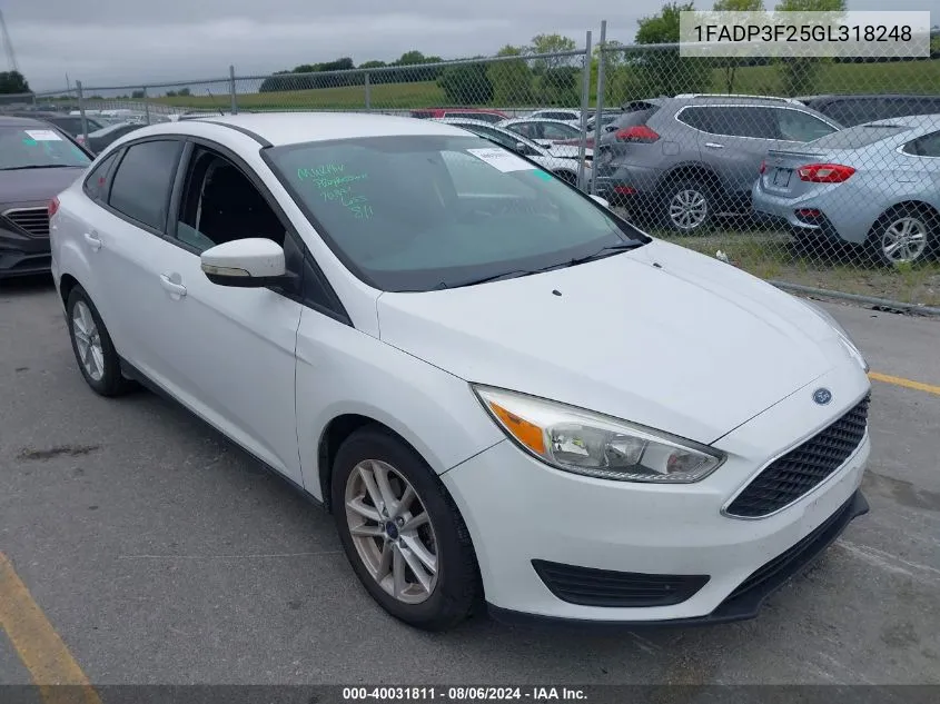 1FADP3F25GL318248 2016 Ford Focus Se