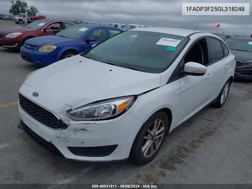 1FADP3F25GL318248 2016 Ford Focus Se