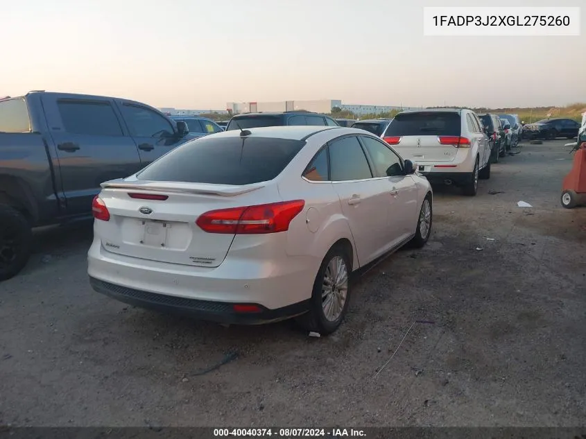 1FADP3J2XGL275260 2016 Ford Focus Titanium